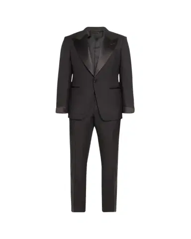 TOM FORD Men's Shelton Twill Peak Tuxedo | Thumbnail 1 TOM FORD Men's Shelton Twill Peak Tuxedo | Thumbnail 1