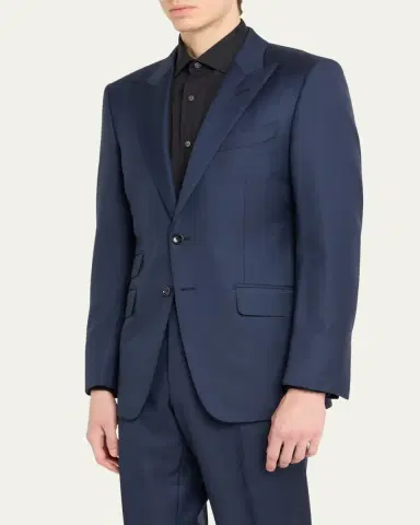 Tom Ford Men's Modern Fit Sharkskin Suit | Thumbnail 4 Tom Ford Men's Modern Fit Sharkskin Suit | Thumbnail 4