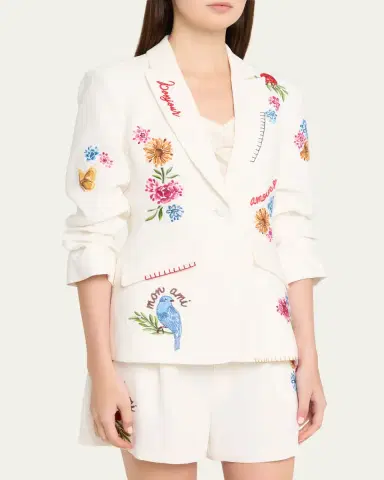 Cinq à Sept Cheyenne Embroidered Vine Blazer | Thumbnail 4 Cinq à Sept Cheyenne Embroidered Vine Blazer | Thumbnail 4
