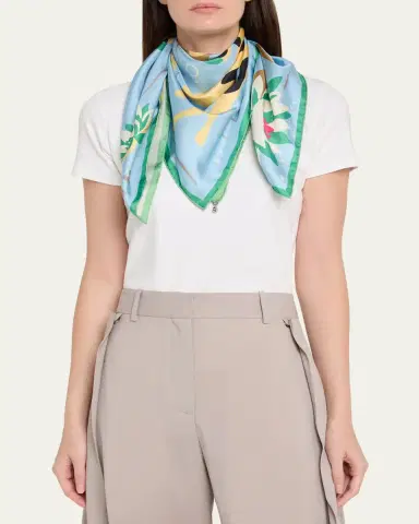 Loewe x Paula's Ibiza Frog-Print Silk Scarf | Thumbnail 3 Loewe x Paula's Ibiza Frog-Print Silk Scarf | Thumbnail 3