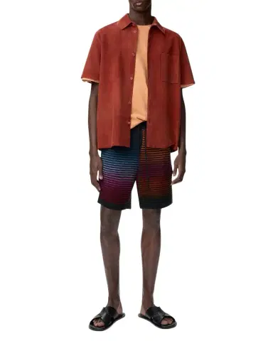 LOEWE x Paula's Ibiza Men's Multi-Stripe Knit Shorts | Thumbnail 1 LOEWE x Paula's Ibiza Men's Multi-Stripe Knit Shorts | Thumbnail 1