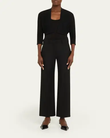 Lela Rose Pointelle Knit Bolero Jacket | Thumbnail 2 Lela Rose Pointelle Knit Bolero Jacket | Thumbnail 2