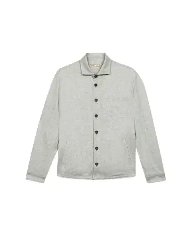 Baldassari Men's Linen, Silk and Cotton Herringbone Overshirt | Thumbnail 1 Baldassari Men's Linen, Silk and Cotton Herringbone Overshirt | Thumbnail 1