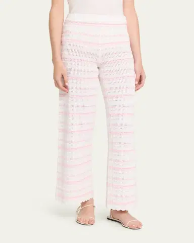 LoveShackFancy Clarabeth Striped Crochet Pants | Thumbnail 4 LoveShackFancy Clarabeth Striped Crochet Pants | Thumbnail 4