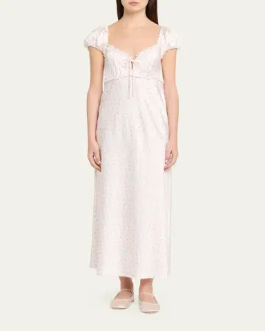 LoveShackFancy Epone Floral Puff-Sleeve Maxi Dress | Thumbnail 2 LoveShackFancy Epone Floral Puff-Sleeve Maxi Dress | Thumbnail 2