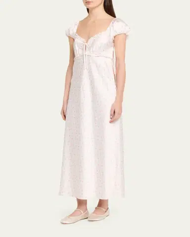 LoveShackFancy Epone Floral Puff-Sleeve Maxi Dress | Thumbnail 4 LoveShackFancy Epone Floral Puff-Sleeve Maxi Dress | Thumbnail 4