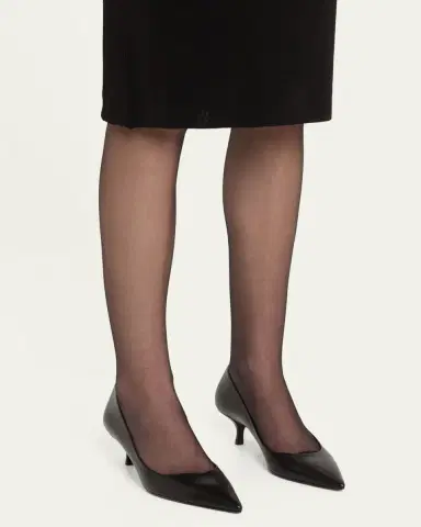Stuart Weitzman Stuart Leather Kitten-Heel Pumps | Thumbnail 2 Stuart Weitzman Stuart Leather Kitten-Heel Pumps | Thumbnail 2