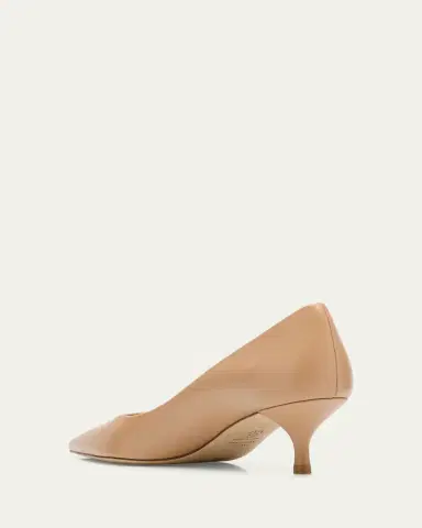 Stuart Weitzman Stuart Leather Kitten-Heel Pumps | Thumbnail 8 Stuart Weitzman Stuart Leather Kitten-Heel Pumps | Thumbnail 8