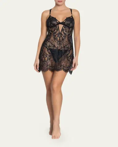 Lise Charmel Diva Glamour Scalloped Lace Baby Doll | Thumbnail 2 Lise Charmel Diva Glamour Scalloped Lace Baby Doll | Thumbnail 2