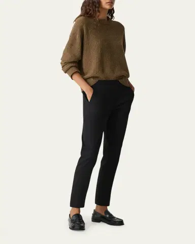 Theory Treeca Good Linen Cropped Pull-On Ankle Pants | Thumbnail 2 Theory Treeca Good Linen Cropped Pull-On Ankle Pants | Thumbnail 2