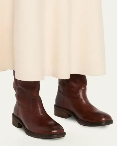 Prada 45mm Vintage-Effect Leather Mid-Calf Boots | Thumbnail 2 Prada 45mm Vintage-Effect Leather Mid-Calf Boots | Thumbnail 2