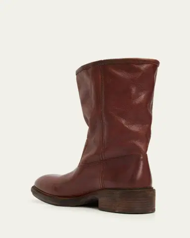 Prada 45mm Vintage-Effect Leather Mid-Calf Boots | Thumbnail 4 Prada 45mm Vintage-Effect Leather Mid-Calf Boots | Thumbnail 4