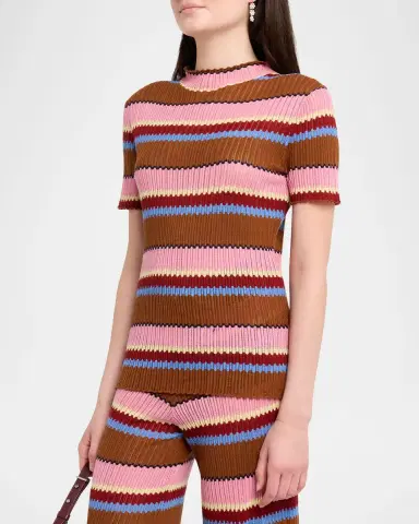 Guest in Residence Palazzo Rib Striped Top | Thumbnail 3 Guest in Residence Palazzo Rib Striped Top | Thumbnail 3