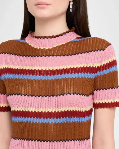 Guest in Residence Palazzo Rib Striped Top | Thumbnail 4 Guest in Residence Palazzo Rib Striped Top | Thumbnail 4