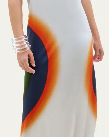 Silvia Tcherassi Bahiana Strapless Abstract-Print Silk Maxi Dress | Thumbnail 4 Silvia Tcherassi Bahiana Strapless Abstract-Print Silk Maxi Dress | Thumbnail 4