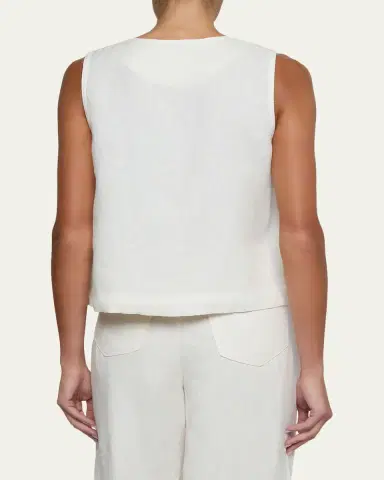L'Agence Foster Sleeveless Linen Top | Thumbnail 3 L'Agence Foster Sleeveless Linen Top | Thumbnail 3