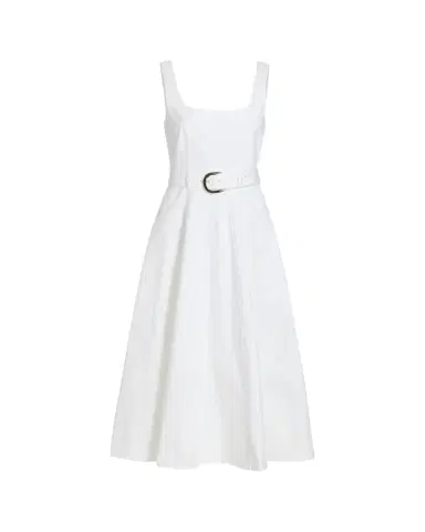 Cinq à Sept Cambree Belted A-Line Denim Midi Dress | Thumbnail 1 Cinq à Sept Cambree Belted A-Line Denim Midi Dress | Thumbnail 1