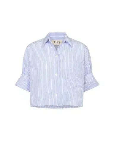 TWP Next Ex Striped Cropped Shirt | Thumbnail 1 TWP Next Ex Striped Cropped Shirt | Thumbnail 1