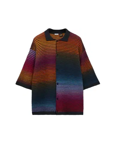 LOEWE x Paula's Ibiza Men's Multi-Stripe Knit Shirt | Thumbnail 1 LOEWE x Paula's Ibiza Men's Multi-Stripe Knit Shirt | Thumbnail 1