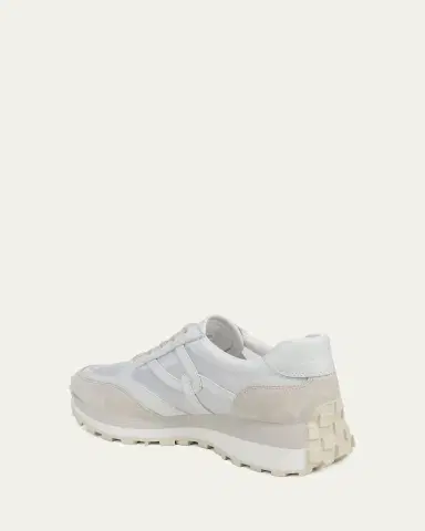 Veronica Beard Valentina Ripstop Mixed Leather Retro Sneakers | Thumbnail 2 Veronica Beard Valentina Ripstop Mixed Leather Retro Sneakers | Thumbnail 2