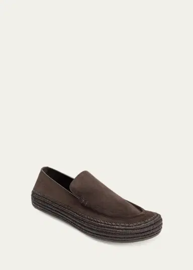 Loewe x Paula's Ibiza Rio Suede & Raffia Loafers | Thumbnail 2 Loewe x Paula's Ibiza Rio Suede & Raffia Loafers | Thumbnail 2
