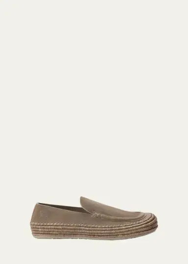 Loewe x Paula's Ibiza Rio Suede & Raffia Loafers | Thumbnail 4 Loewe x Paula's Ibiza Rio Suede & Raffia Loafers | Thumbnail 4
