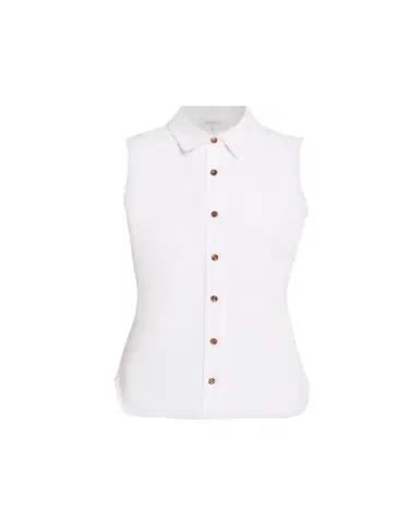 Lafayette 148 New York Sleeveless Cotton Pique Shirt | Thumbnail 1 Lafayette 148 New York Sleeveless Cotton Pique Shirt | Thumbnail 1