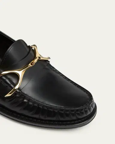 McQueen Men's Wishbone Leather Moccasin Loafers | Thumbnail 3 McQueen Men's Wishbone Leather Moccasin Loafers | Thumbnail 3