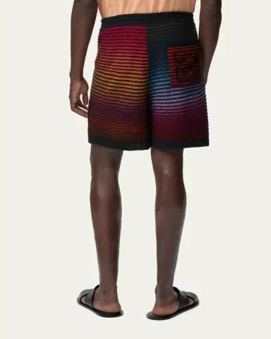 LOEWE x Paula's Ibiza Men's Multi-Stripe Knit Shorts | Thumbnail 3 LOEWE x Paula's Ibiza Men's Multi-Stripe Knit Shorts | Thumbnail 3
