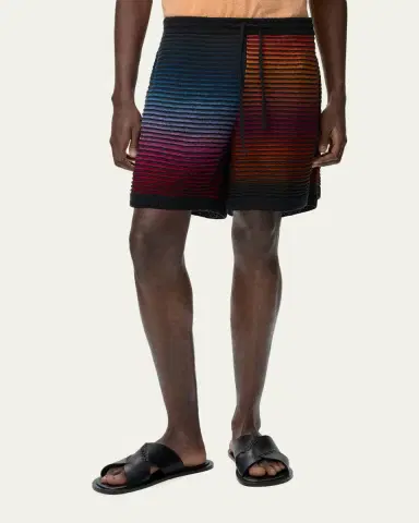 LOEWE x Paula's Ibiza Men's Multi-Stripe Knit Shorts | Thumbnail 4 LOEWE x Paula's Ibiza Men's Multi-Stripe Knit Shorts | Thumbnail 4