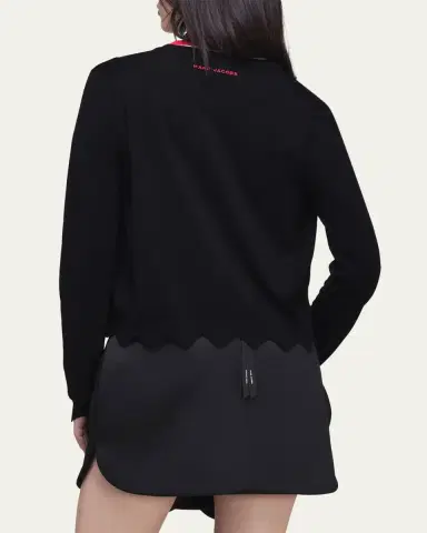 Marc Jacobs Scalloped Daisy Crewneck Cardigan | Thumbnail 3 Marc Jacobs Scalloped Daisy Crewneck Cardigan | Thumbnail 3