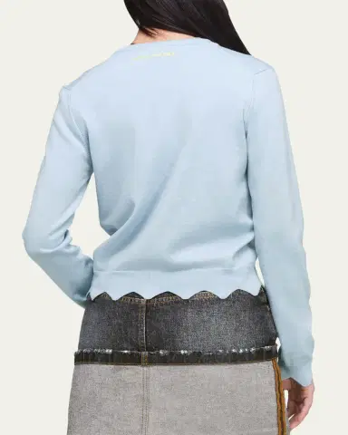 Marc Jacobs Scalloped Daisy Crewneck Cardigan | Thumbnail 8 Marc Jacobs Scalloped Daisy Crewneck Cardigan | Thumbnail 8