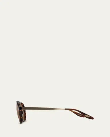 BARTON PERREIRA Men's Acetate and Titanium Aviator Sunglasses | Thumbnail 3 BARTON PERREIRA Men's Acetate and Titanium Aviator Sunglasses | Thumbnail 3