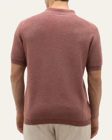 Baldassari Men's Garment-Dyed Cotton Knit Short-Sleeve Polo Sweater | Thumbnail 8 Baldassari Men's Garment-Dyed Cotton Knit Short-Sleeve Polo Sweater | Thumbnail 8