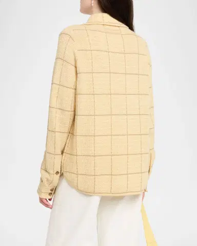 Guest In Residence Dylan Plaid Cashmere-Linen Shirt | Thumbnail 2 Guest In Residence Dylan Plaid Cashmere-Linen Shirt | Thumbnail 2