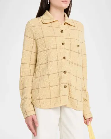 Guest In Residence Dylan Plaid Cashmere-Linen Shirt | Thumbnail 3 Guest In Residence Dylan Plaid Cashmere-Linen Shirt | Thumbnail 3