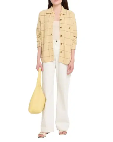 Guest In Residence Dylan Plaid Cashmere-Linen Shirt | Thumbnail 1 Guest In Residence Dylan Plaid Cashmere-Linen Shirt | Thumbnail 1