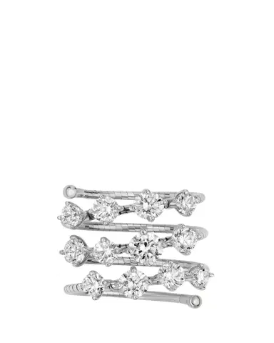 MATTIA CIELO 18K White Gold Diamond 3 Row Wrap Ring | Thumbnail 1 MATTIA CIELO 18K White Gold Diamond 3 Row Wrap Ring | Thumbnail 1