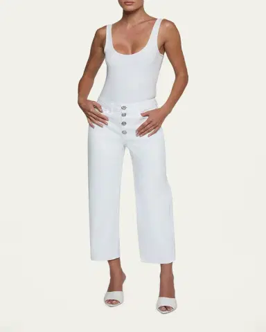L'Agence Liora High-Rise Cropped Denim Jeans | Thumbnail 2 L'Agence Liora High-Rise Cropped Denim Jeans | Thumbnail 2