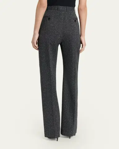 McQueen High-Rise Pinstripe Straight-Leg Trousers | Thumbnail 3 McQueen High-Rise Pinstripe Straight-Leg Trousers | Thumbnail 3