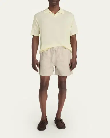 FRAME Men's Canvas Mid-Length Drawstring Shorts | Thumbnail 2 FRAME Men's Canvas Mid-Length Drawstring Shorts | Thumbnail 2