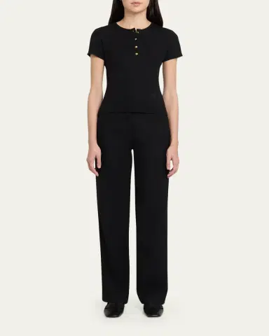 Burberry Cotton Rib Knit T-Shirt | Thumbnail 3 Burberry Cotton Rib Knit T-Shirt | Thumbnail 3