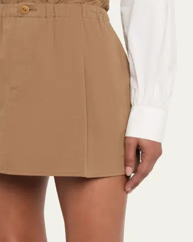 Vince Mid-Rise Cotton Mini Skirt | Thumbnail 5 Vince Mid-Rise Cotton Mini Skirt | Thumbnail 5