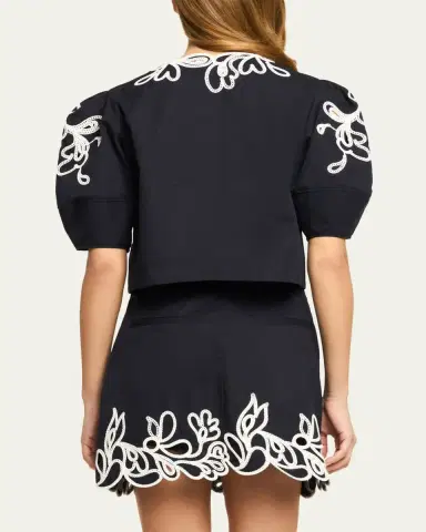Cinq à Sept Bellara Embroidered Paisley Bloom Top | Thumbnail 3 Cinq à Sept Bellara Embroidered Paisley Bloom Top | Thumbnail 3