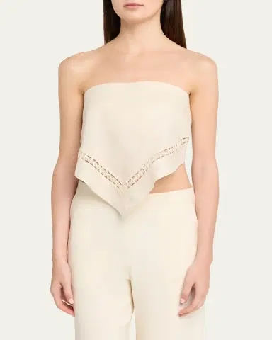 Simkhai Lahni Strapless Linen Lace Top | Thumbnail 4 Simkhai Lahni Strapless Linen Lace Top | Thumbnail 4