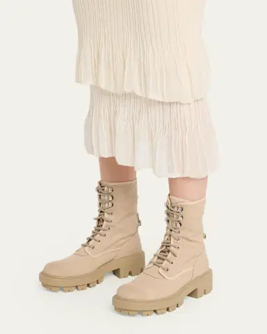 Prada Canvas Ankle Combat Boots | Thumbnail 2 Prada Canvas Ankle Combat Boots | Thumbnail 2