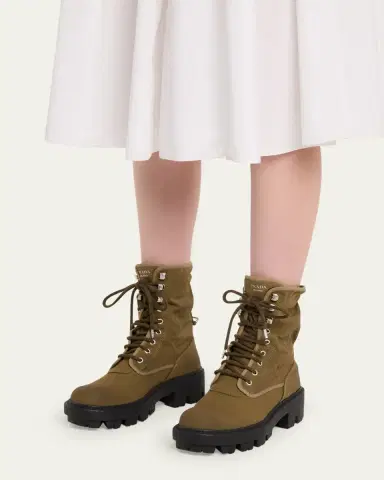 Prada Canvas Ankle Combat Boots | Thumbnail 6 Prada Canvas Ankle Combat Boots | Thumbnail 6