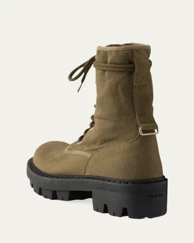 Prada Canvas Ankle Combat Boots | Thumbnail 8 Prada Canvas Ankle Combat Boots | Thumbnail 8