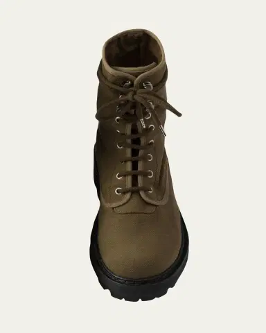 Prada Canvas Ankle Combat Boots | Thumbnail 9 Prada Canvas Ankle Combat Boots | Thumbnail 9