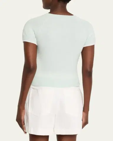 Vince Short-Sleeve Double-Layer Tee | Thumbnail 3 Vince Short-Sleeve Double-Layer Tee | Thumbnail 3